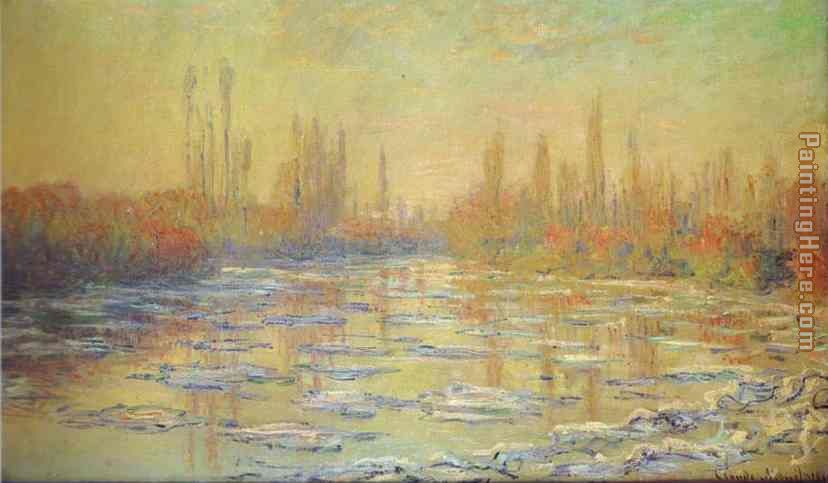 Ice Thawing on the Seine painting - Claude Monet Ice Thawing on the Seine art painting